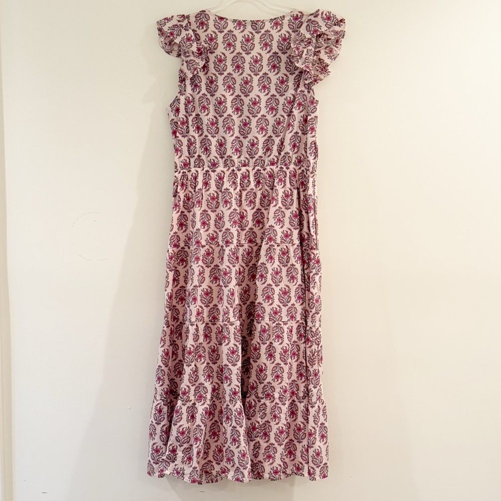 J. Crew Ruffle-Sleeve Floral Print Midi Dress - Picture 8 of 11
